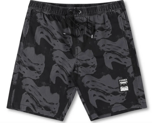 FORMER SWANS DISTORT SWIM TRUNK